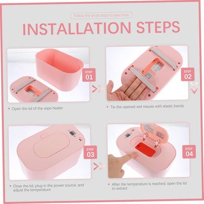 USB Wipe Warmer Portable Baby Wipe Heater with Temperature Display Wet Tissue Heating Box for Home Outdoor Diaper Changing 40-60 C Constant Heat 7.87 X 4.72 X 3.74 in