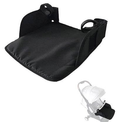 Universal Stroller Footrest Extension, Extended Seat Baby Stroller Footrest, Adjustable Leg Rest Extension Foot Rest Detachable Mat Footmuff Cover, 13.78x11.81 Inch (Black)