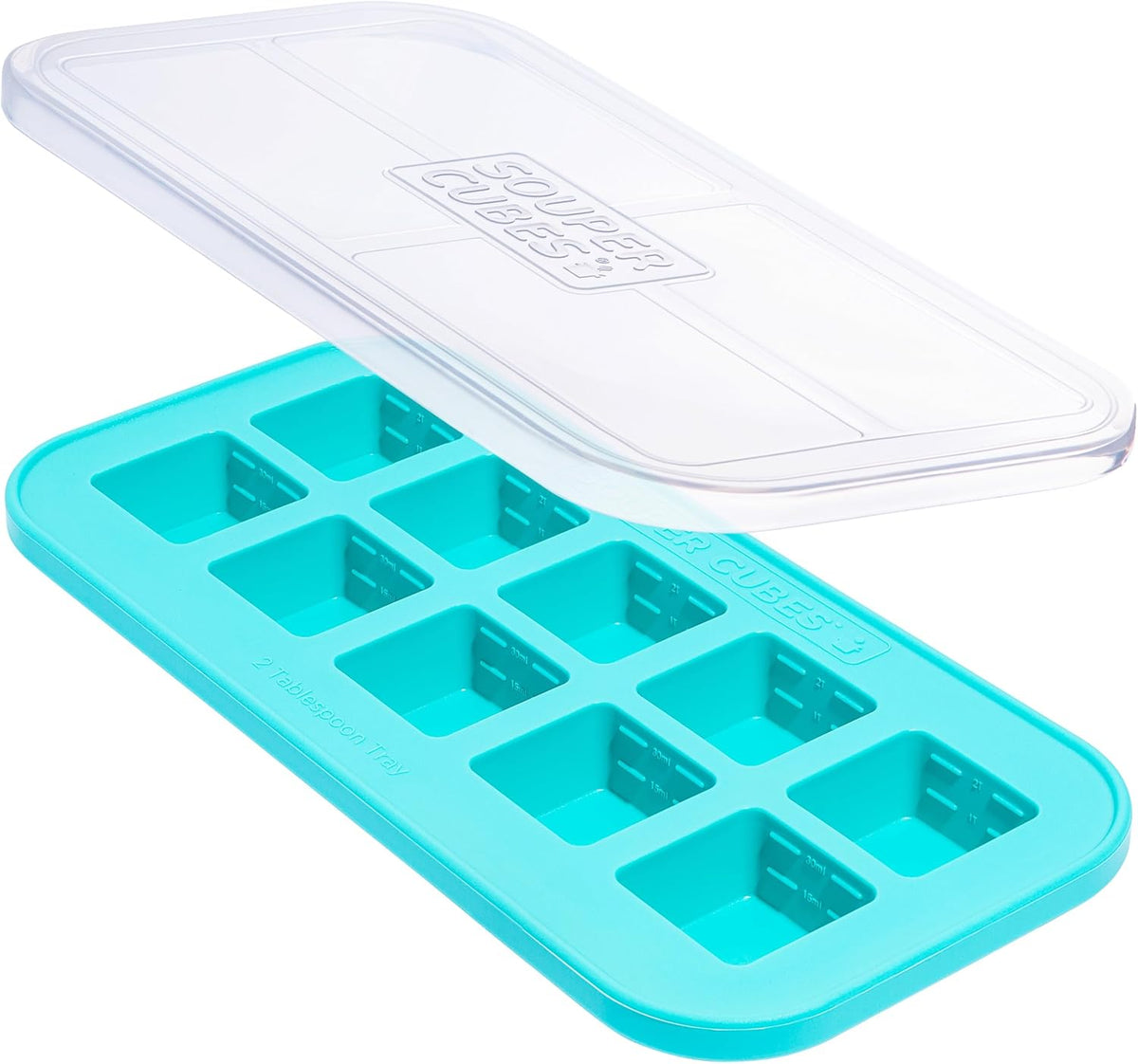2 Tbsp Silicone Freezer Molds with Lids, Blueberry