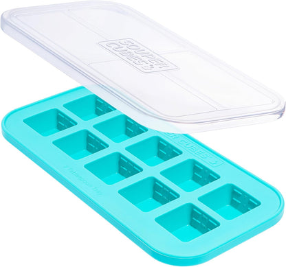2 Tbsp Silicone Freezer Molds with Lids, Blueberry