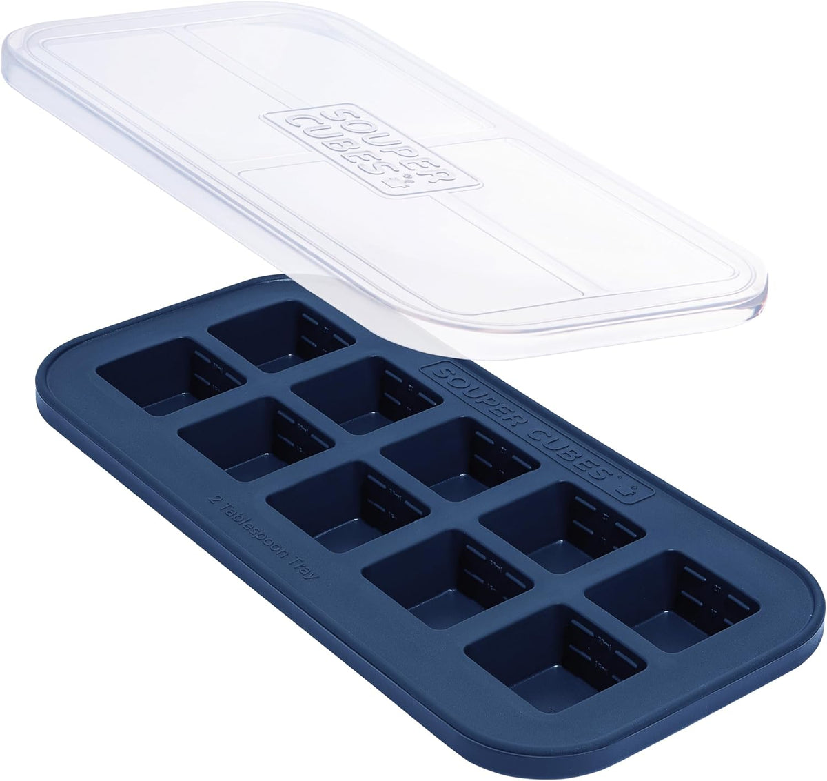 2 Tbsp Silicone Freezer Molds with Lids, Blueberry
