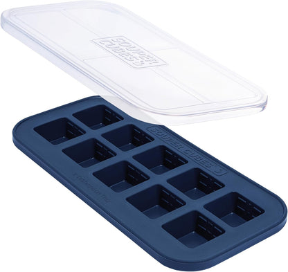 2 Tbsp Silicone Freezer Molds with Lids, Blueberry