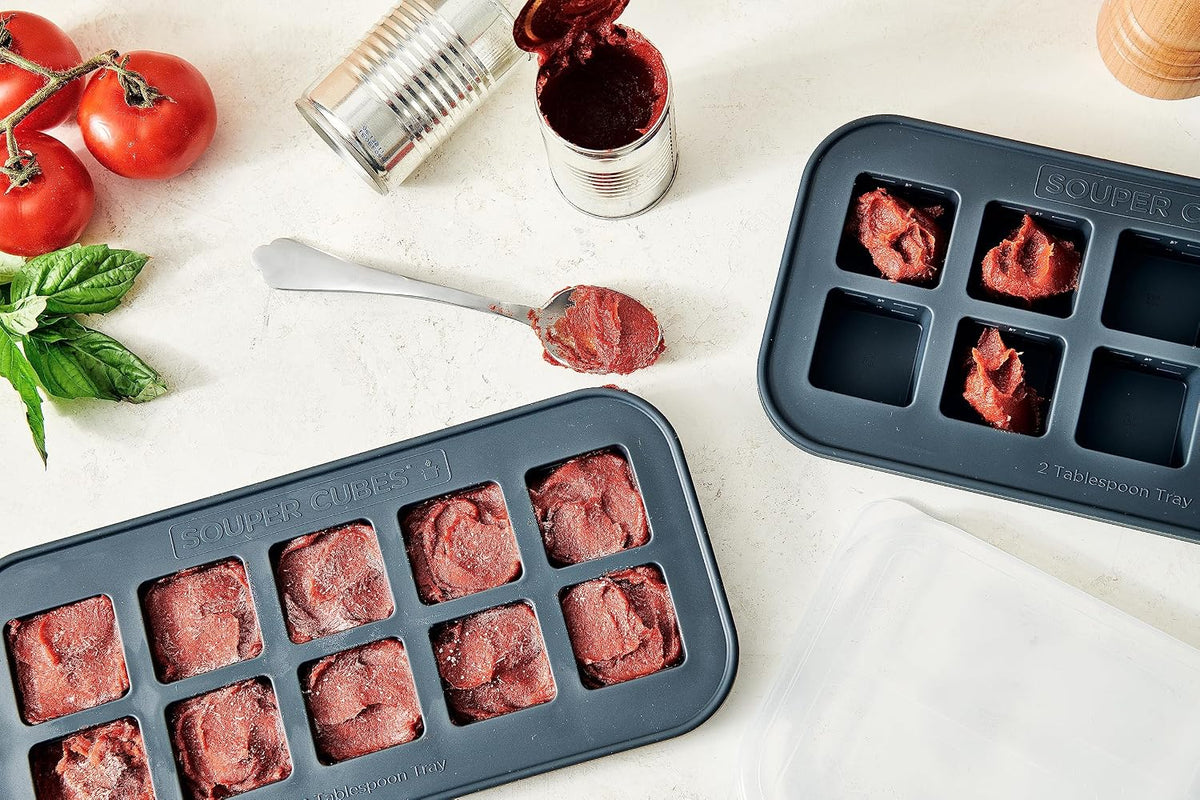 2 Tbsp Silicone Freezer Molds with Lids, Blueberry