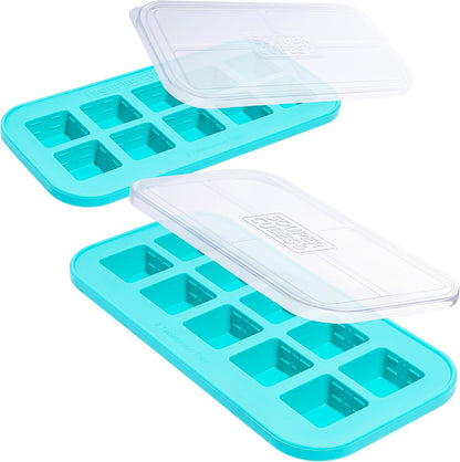 2 Tbsp Silicone Freezer Molds with Lids, Blueberry