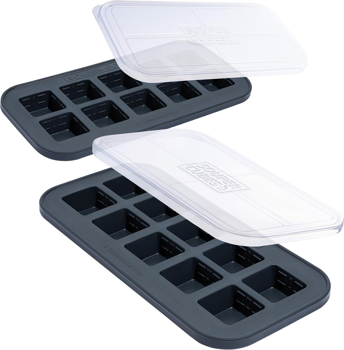 2 Tbsp Silicone Freezer Molds with Lids, Blueberry