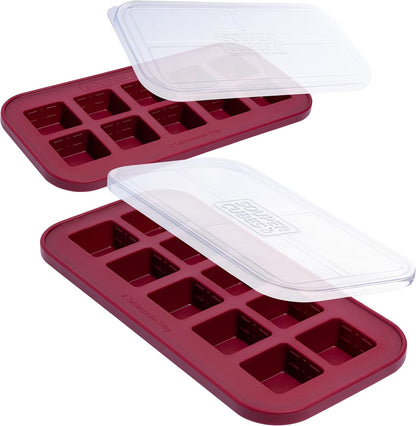2 Tbsp Silicone Freezer Molds with Lids, Blueberry