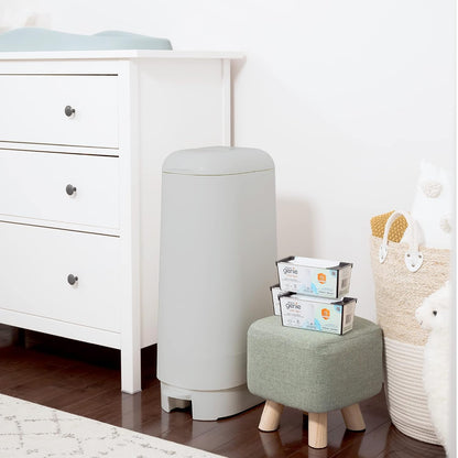 Signature Pail Includes 1 Easy Roll Refill with 18 Bags | Holds Up to 846 Newborn-Sized Diapers Per Refill