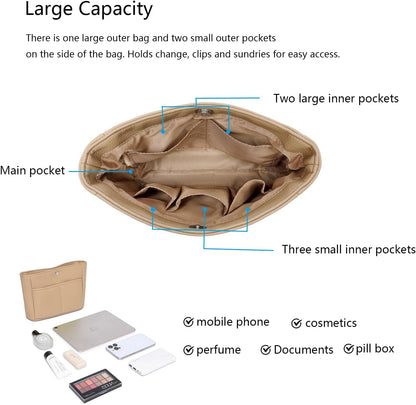 Small Purse Organizer Insert Handbag Bag