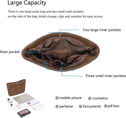 Small Purse Organizer Insert Handbag Bag
