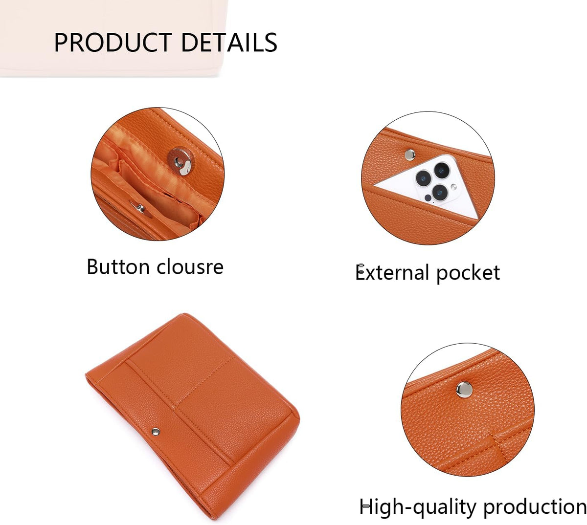 Small Purse Organizer Insert Handbag Bag
