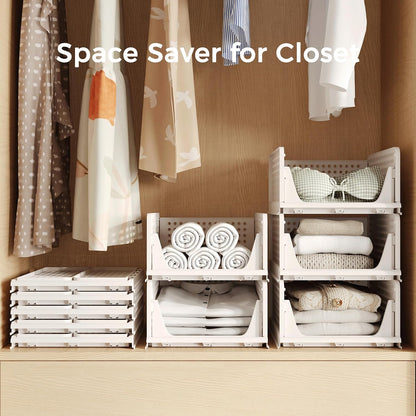 Closet Organizer Storage Bins Stackable Plastic Drawer Shelf