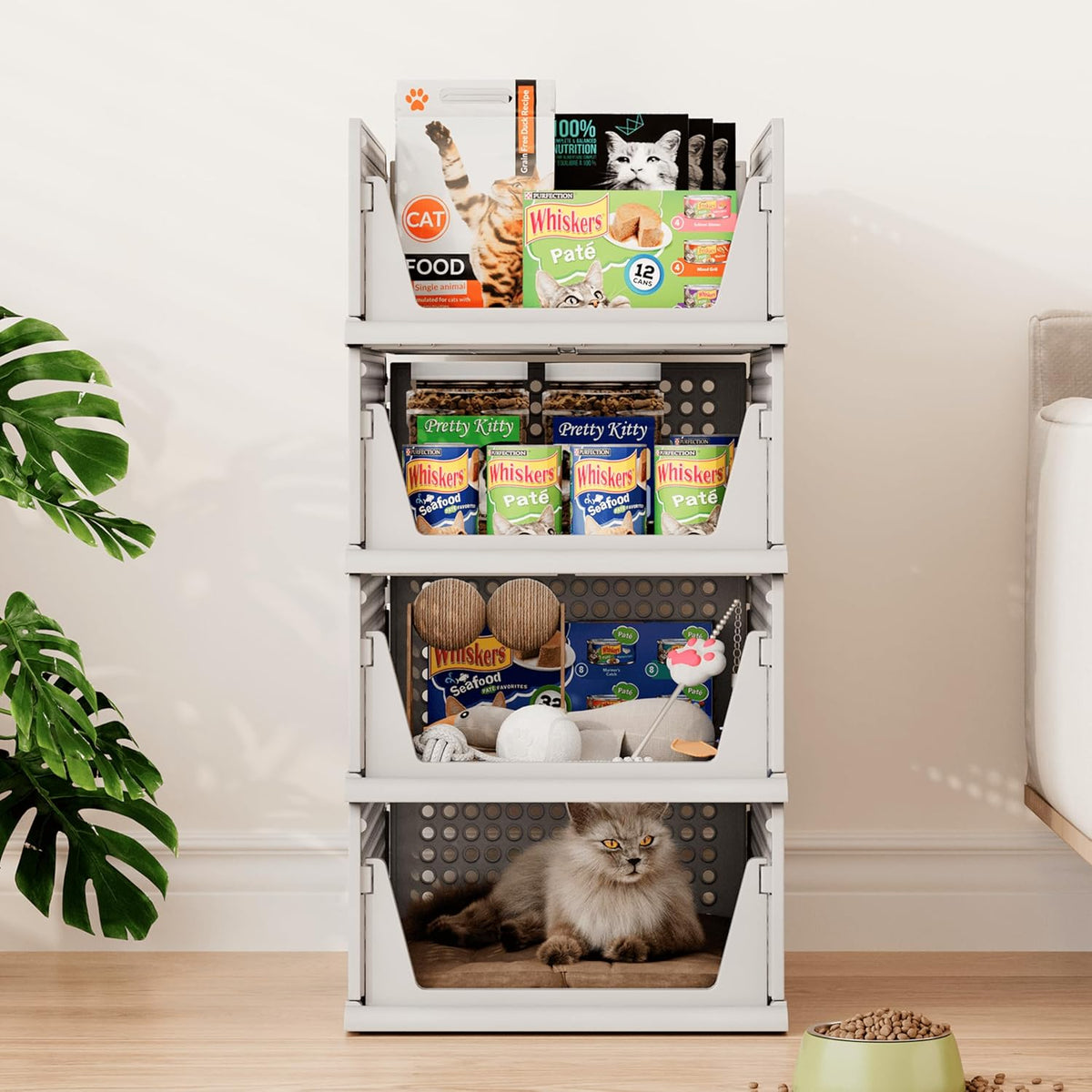 Closet Organizer Storage Bins Stackable Plastic Drawer Shelf