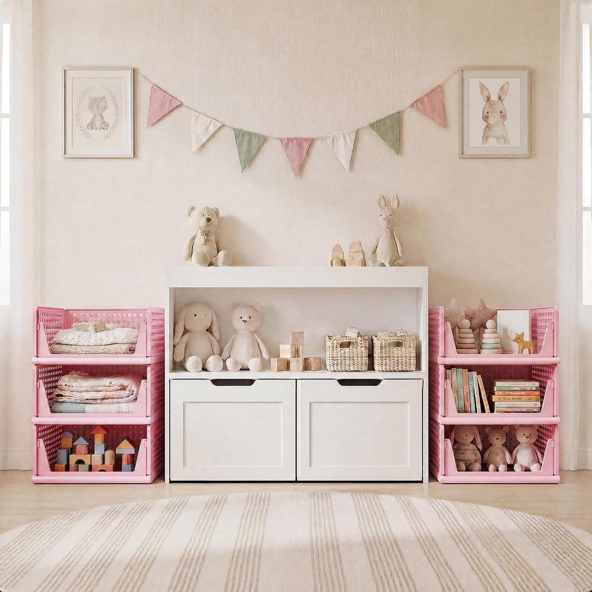 Closet Organizer Storage Bins Stackable Plastic Drawer Shelf