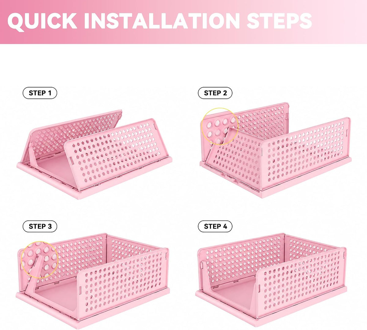 Closet Organizer Storage Bins Stackable Plastic Drawer Shelf