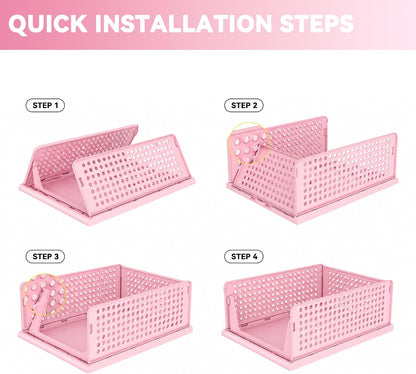 Closet Organizer Storage Bins Stackable Plastic Drawer Shelf