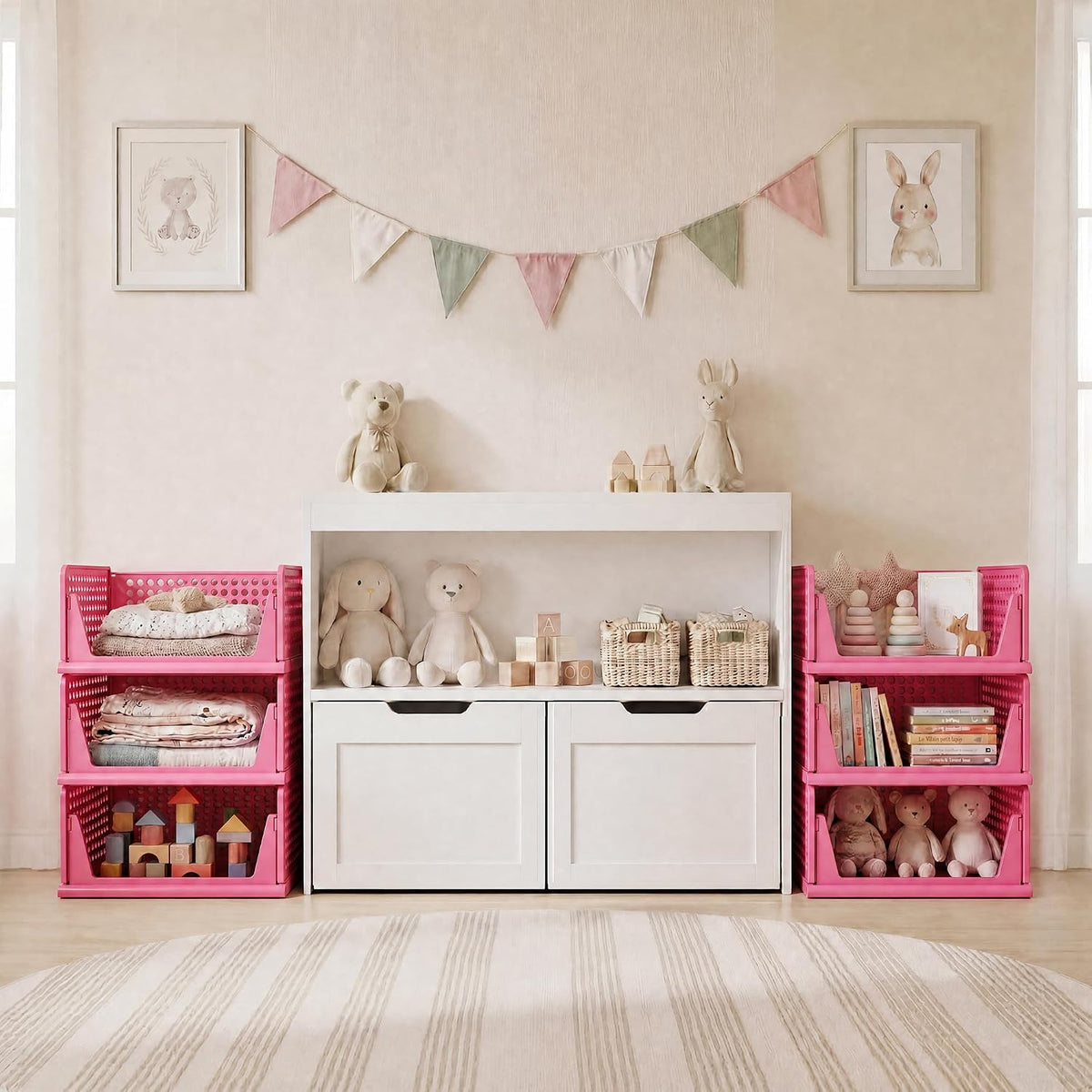 Closet Organizer Storage Bins Stackable Plastic Drawer Shelf