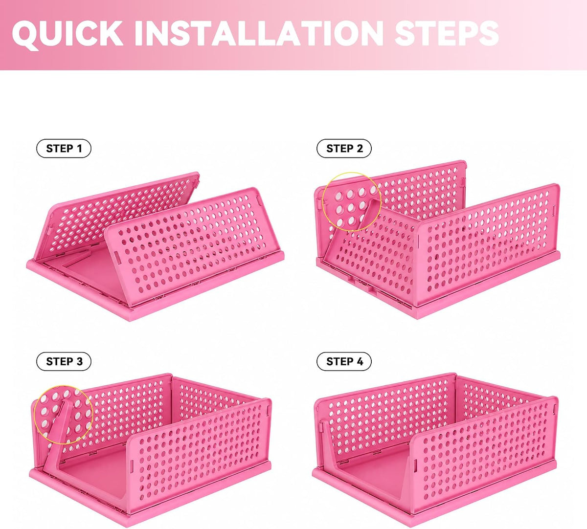 Closet Organizer Storage Bins Stackable Plastic Drawer Shelf