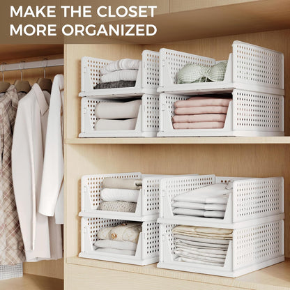 Closet Organizer Storage Bins Stackable Plastic Drawer Shelf