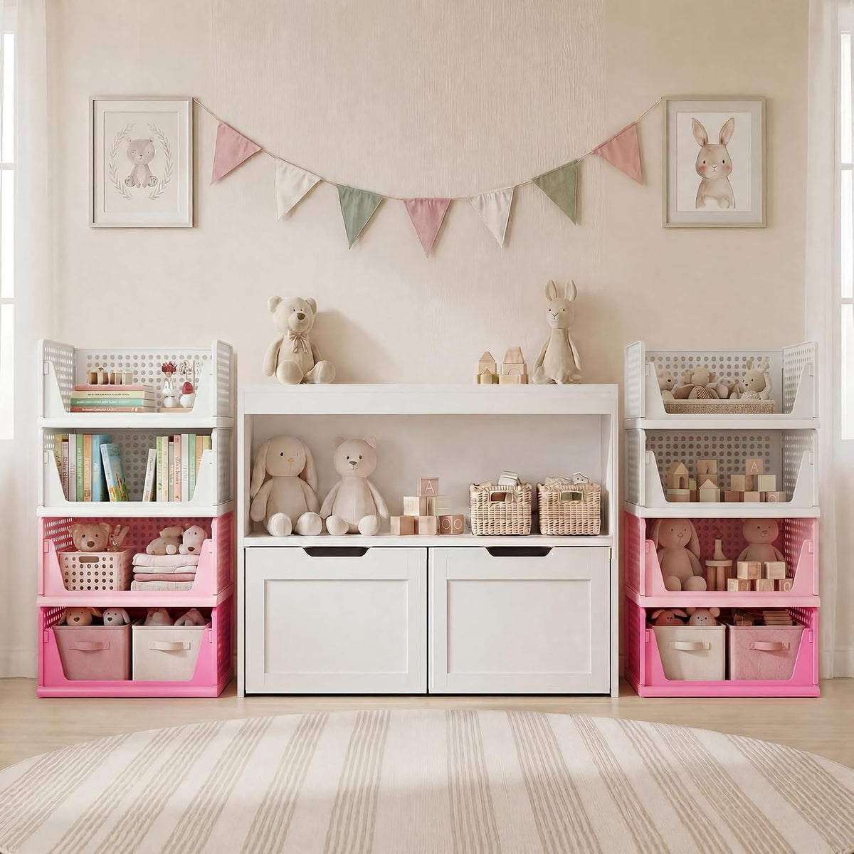 Closet Organizer Storage Bins Stackable Plastic Drawer Shelf