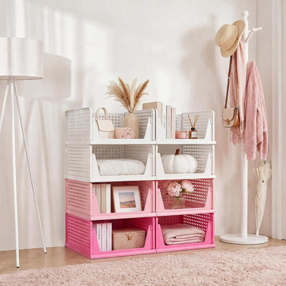 Closet Organizer Storage Bins Stackable Plastic Drawer Shelf