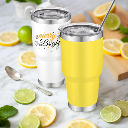 12 Pack Insulated Tumbler - 30oz Stainless Steel Double Wall Vacuum Travel Coffee Tumbler Cup with Lid and Straw for Cold & Hot Drinks (Mixed Colors)