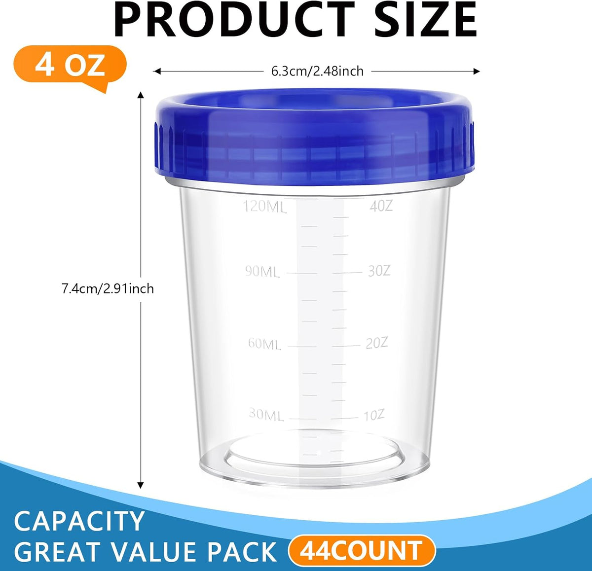 XSEINO 24 Pack 4 Oz Freezer Storage Containers with Lids, Soup Containers with Lids, Airtight Condiment Cups for Salad Dressing, Meal Prep, Snack, BPA Free, Leakproof, Microwave & Dishwasher Safe