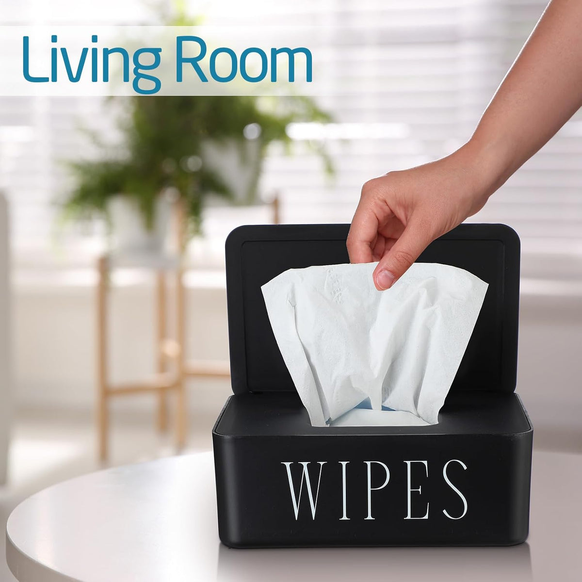 4 Pack Baby Wipes Dispenser Refillable Wipe Holder with Lid Toilet Wipes Container for Bathroom Tissue Paper Storage Box for Home Office (White)