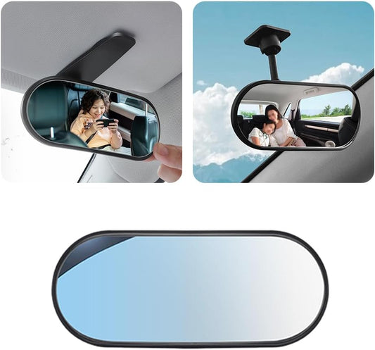 HD Car Mirror for Baby,360° Adjustable Rear View Mirrors Provides a Wide Field of Vision & Observation of the Rear Seat,Clip-on/Stick-on Convex Mirrors Baby Mirror for Car