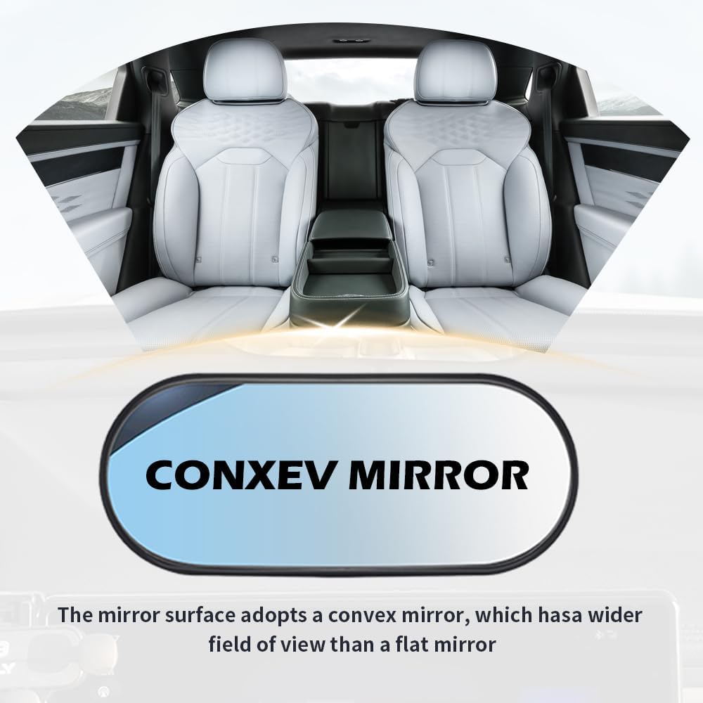 HD Car Mirror for Baby,360° Adjustable Rear View Mirrors Provides a Wide Field of Vision & Observation of the Rear Seat,Clip-on/Stick-on Convex Mirrors Baby Mirror for Car