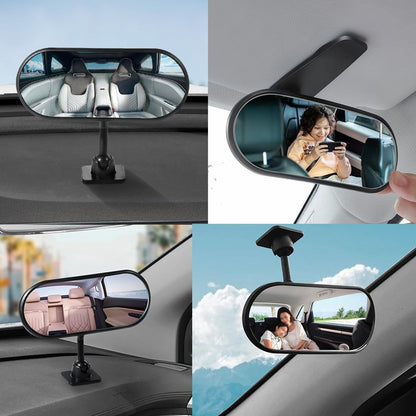 HD Car Mirror for Baby,360° Adjustable Rear View Mirrors Provides a Wide Field of Vision & Observation of the Rear Seat,Clip-on/Stick-on Convex Mirrors Baby Mirror for Car