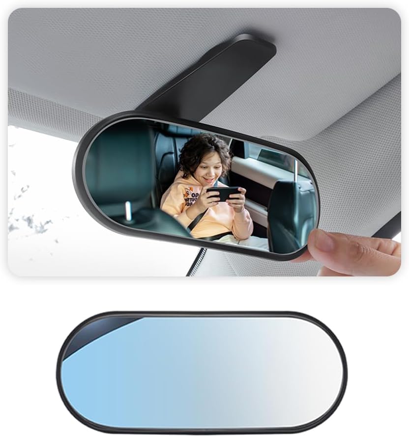 HD Car Mirror for Baby,360° Adjustable Rear View Mirrors Provides a Wide Field of Vision & Observation of the Rear Seat,Clip-on/Stick-on Convex Mirrors Baby Mirror for Car