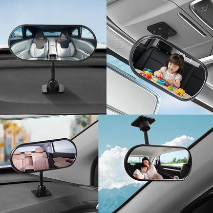 HD Car Mirror for Baby,360° Adjustable Rear View Mirrors Provides a Wide Field of Vision & Observation of the Rear Seat,Clip-on/Stick-on Convex Mirrors Baby Mirror for Car
