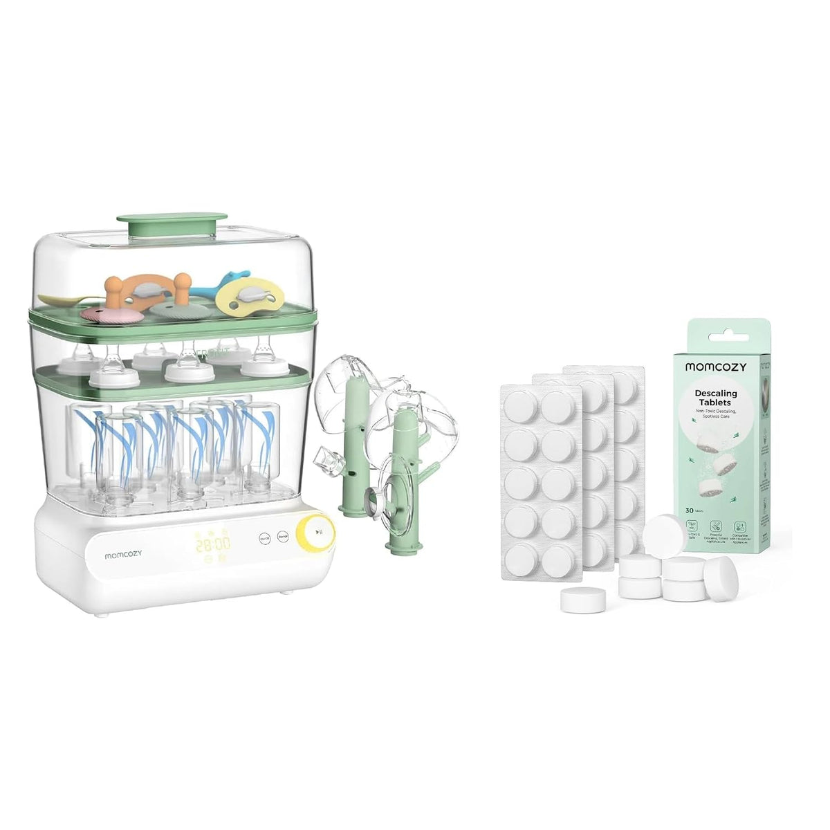 3 Layers Bottle Sterilizer and Dryer & Descaling Tablets