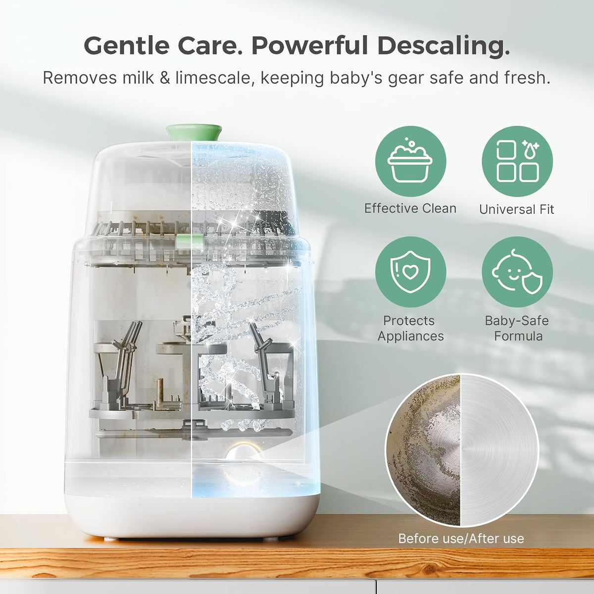 3 Layers Bottle Sterilizer and Dryer & Descaling Tablets