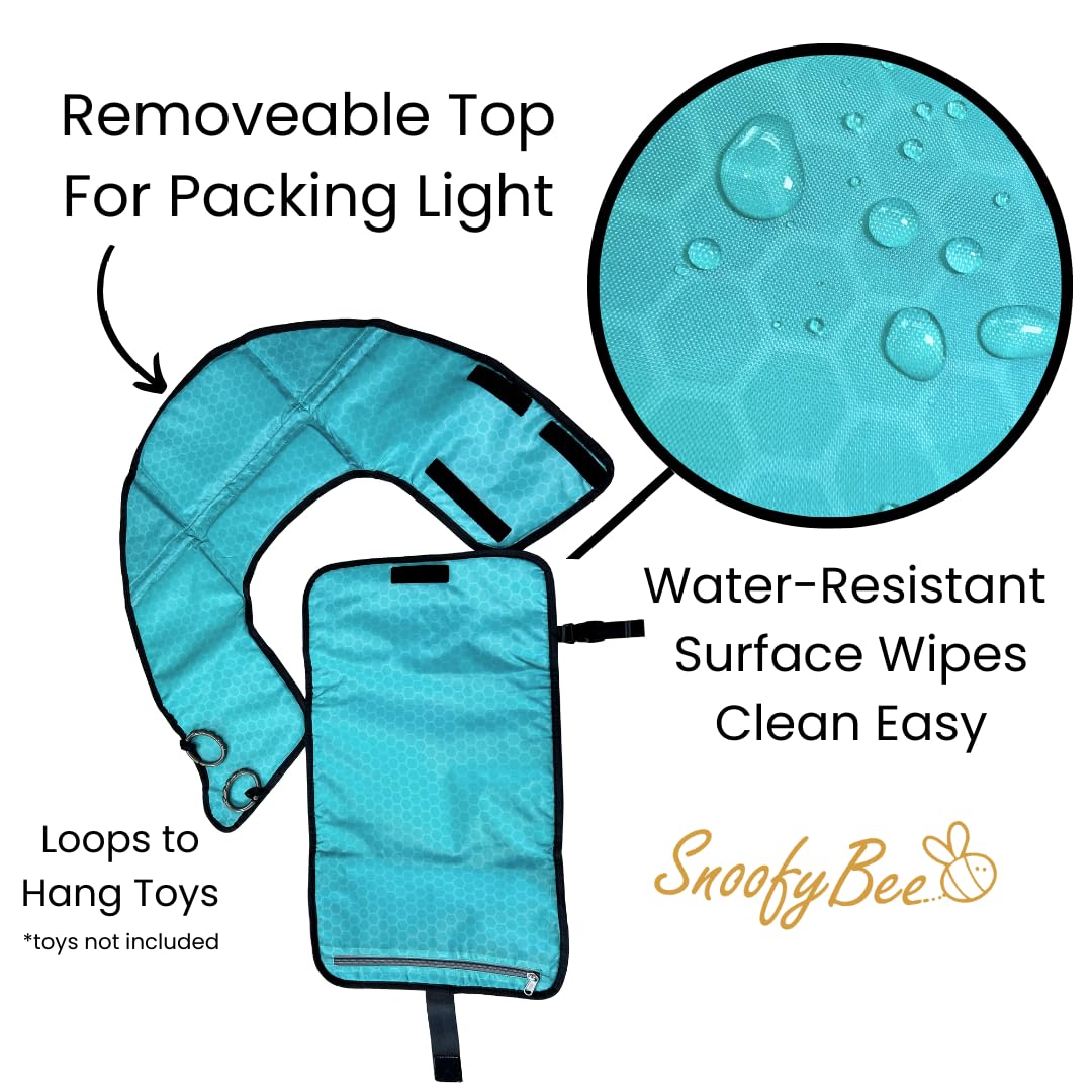 Portable Playtime Changing Pad: 3-in-1 Diaper Clutch, Changing Station, and Clean Hands Toy Barrier. Water-Resistant and Stylish, with Dual Storage Pockets. Black-2024-Improved-Version