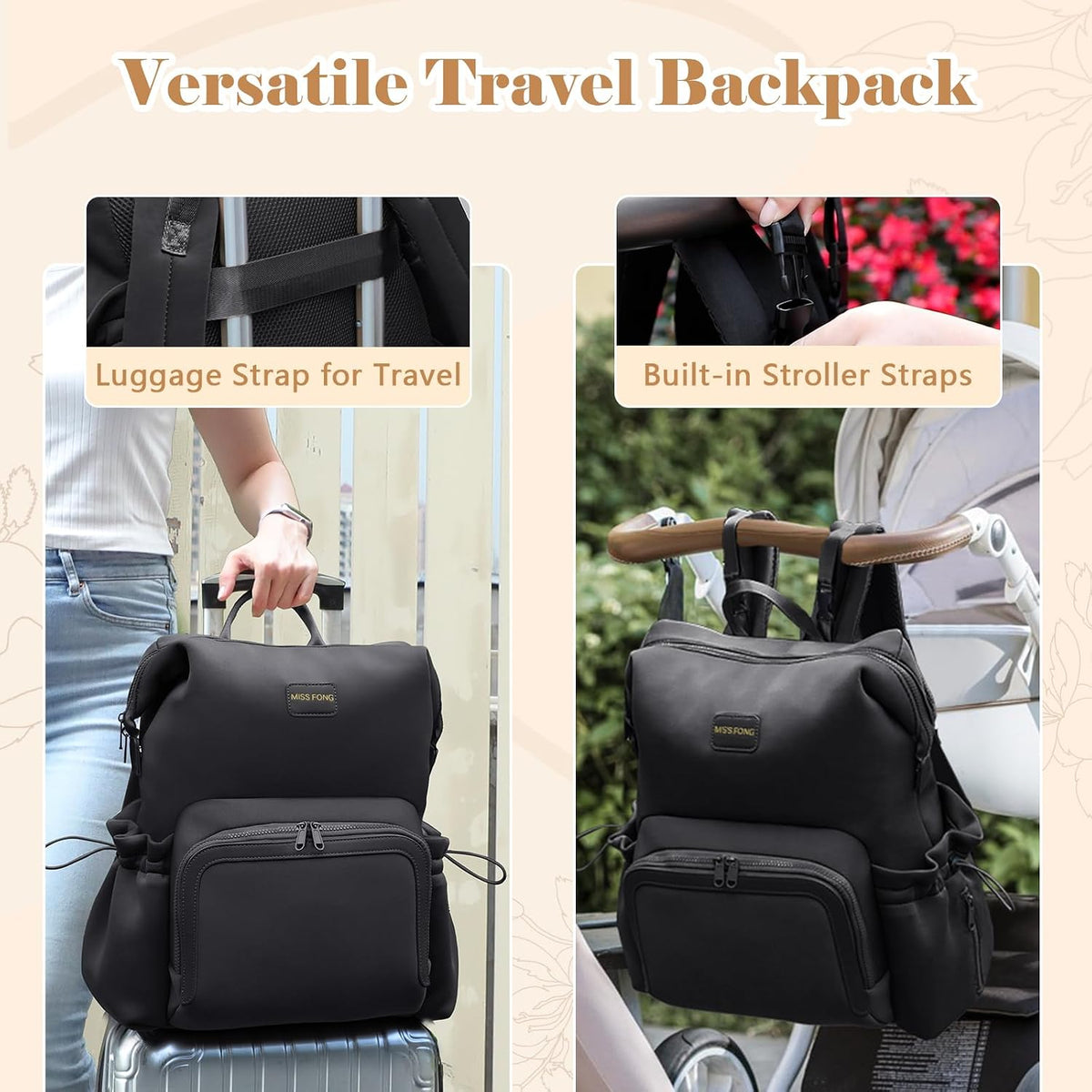 Diaper Bag Backpack Baby Bag Neoprene Bag Neoprene Backpack
