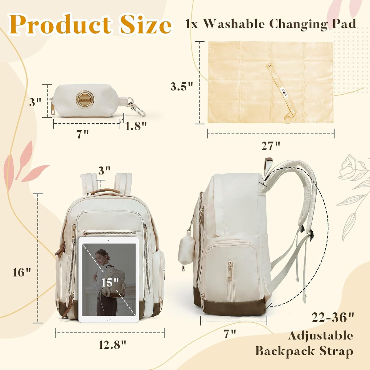Diaper Bag Backpack Baby Bag Neoprene Bag Neoprene Backpack