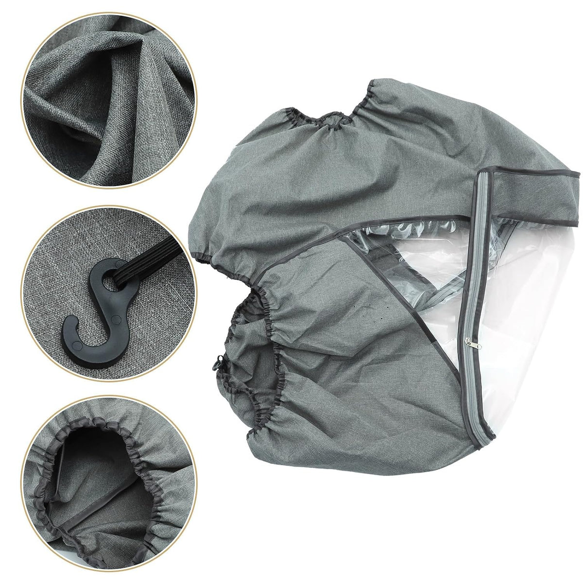Universal Baby Stroller Rain Cover Windproof Spittle-Proof Outdoor Shield