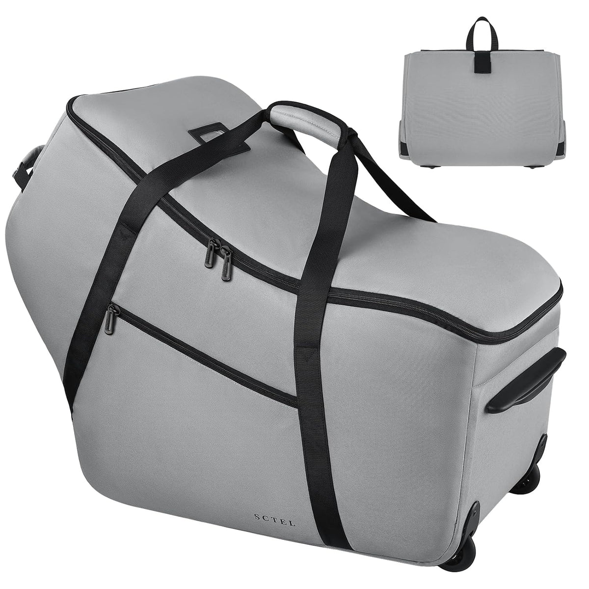 SCTEL Car Seat Travel Bag Fit All Nuna Pipa Car Seat and Base, with Wheels