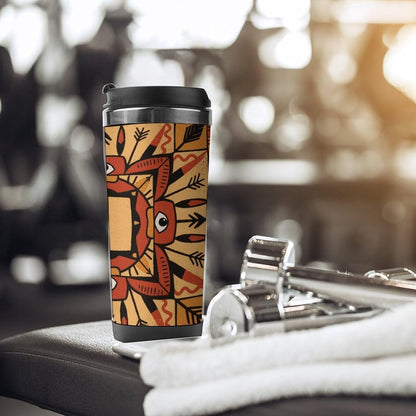 13oz Insulated Travel Coffee Mug Reusable Coffee Cup Water Bottle | Boho Mandala Travel Mug with Leak Proof Lid Double Wall Stainless Steel Coffee Tumbler Personalized Gift