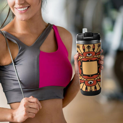 13oz Insulated Travel Coffee Mug Reusable Coffee Cup Water Bottle | Boho Mandala Travel Mug with Leak Proof Lid Double Wall Stainless Steel Coffee Tumbler Personalized Gift
