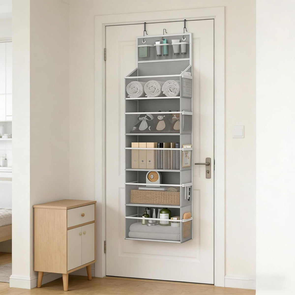 Versatile Vertical Storage Bag for Bedroom Bathroom Ideal for Diapers Books Cosmetics Keeps Room Tidy Multiple Notebook
