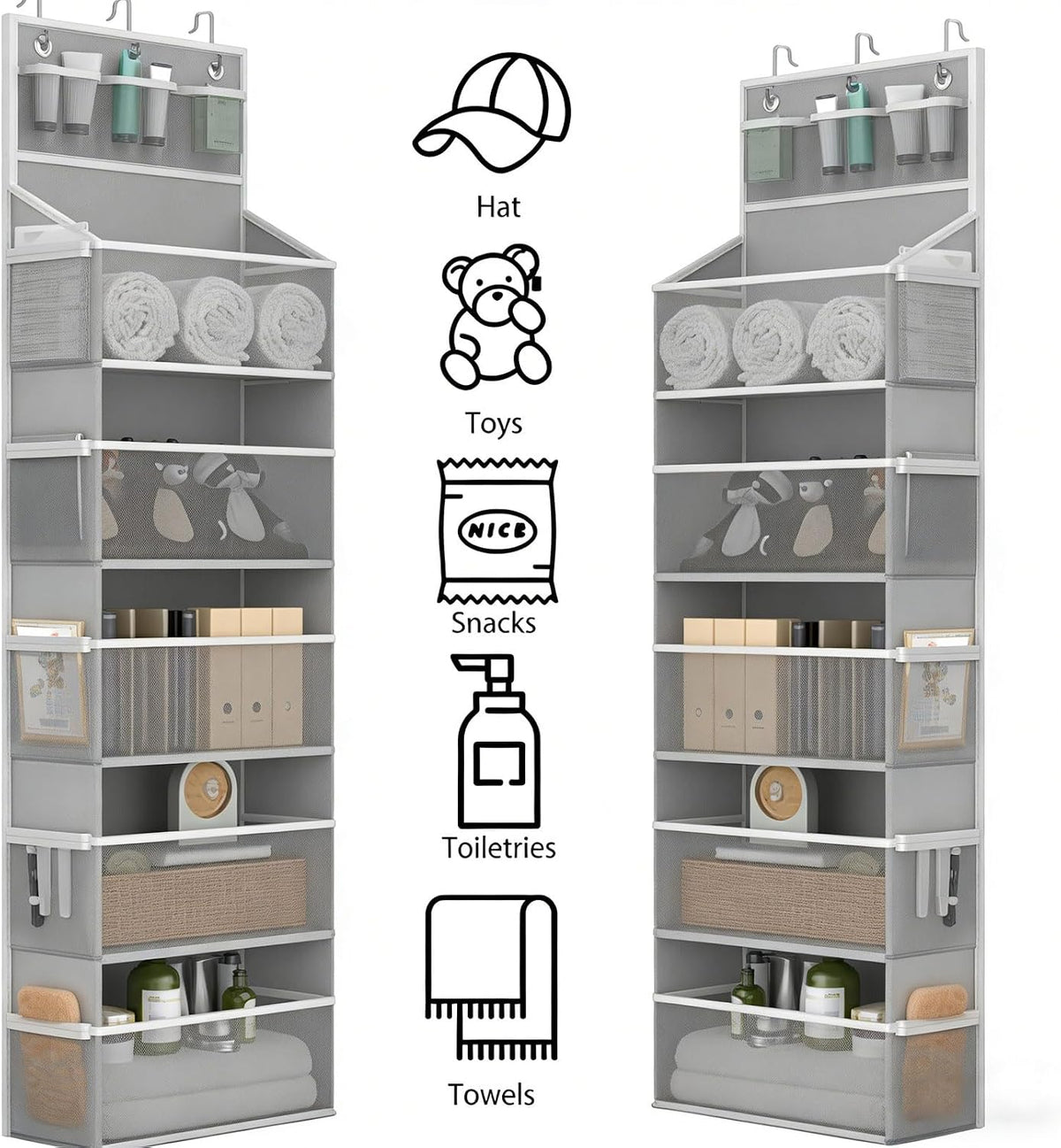 Versatile Vertical Storage Bag for Bedroom Bathroom Ideal for Diapers Books Cosmetics Keeps Room Tidy Multiple Notebook