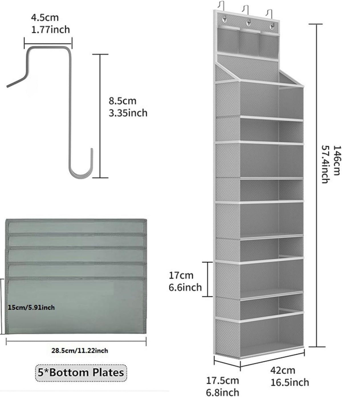 Versatile Vertical Storage Bag for Bedroom Bathroom Ideal for Diapers Books Cosmetics Keeps Room Tidy Multiple Notebook