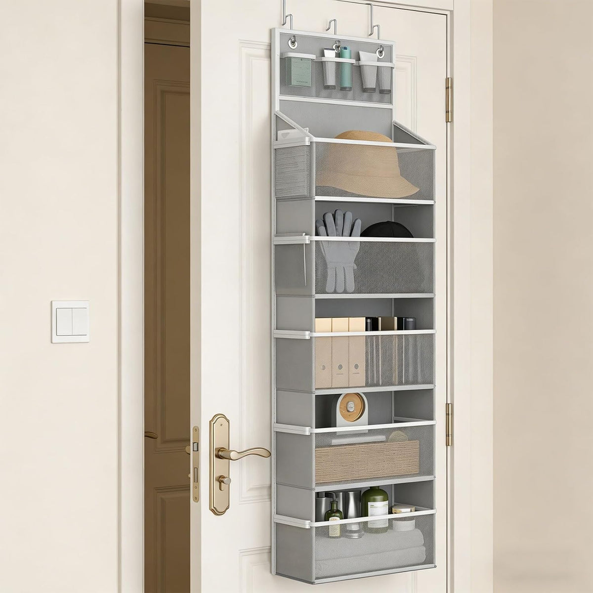 Versatile Vertical Storage Bag for Bedroom Bathroom Ideal for Diapers Books Cosmetics Keeps Room Tidy Multiple Notebook