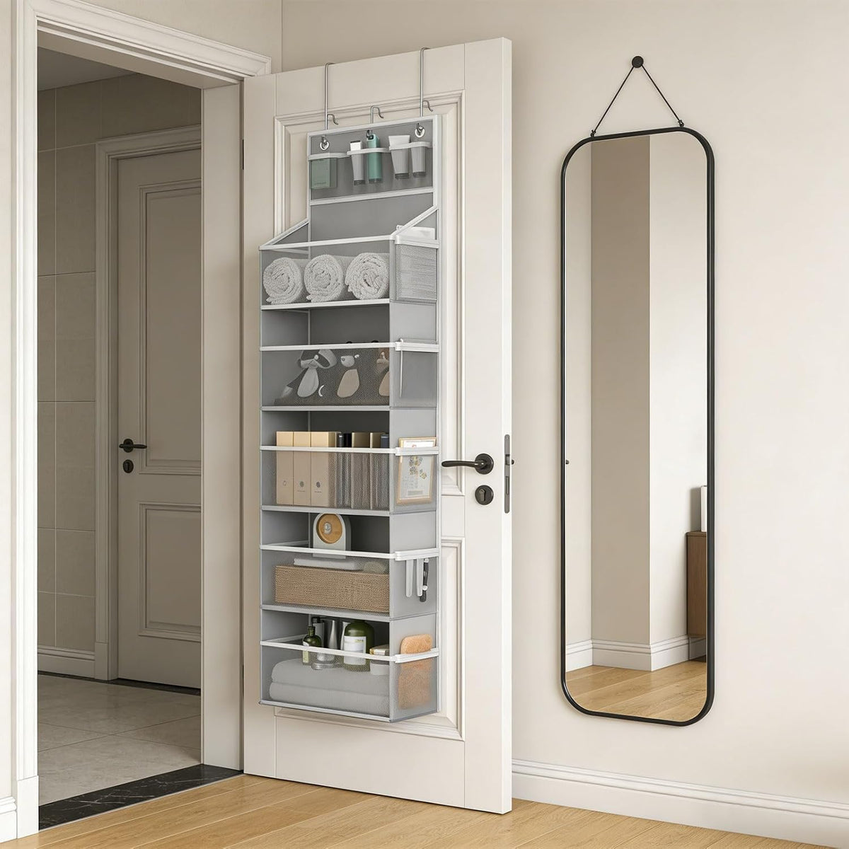 Versatile Vertical Storage Bag for Bedroom Bathroom Ideal for Diapers Books Cosmetics Keeps Room Tidy Multiple Notebook