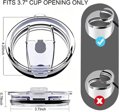 4 Pack 20 oz Tumbler Lids for YETI and More Tumblers,Cup,Travel Coffee Mug Spill Proof Splash Resistant Silicone Sliding Covers(Black)