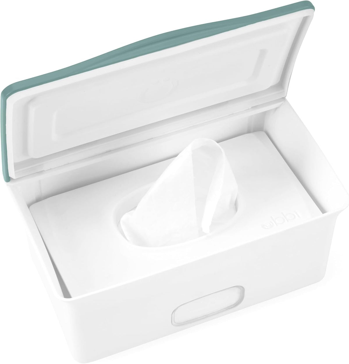 Baby Wipes Dispenser | Baby Wipes Case | Baby Wipes Holder with Weighted Plate, Keeps Wipes Fresh and Non-Slip Rubber Feet, White