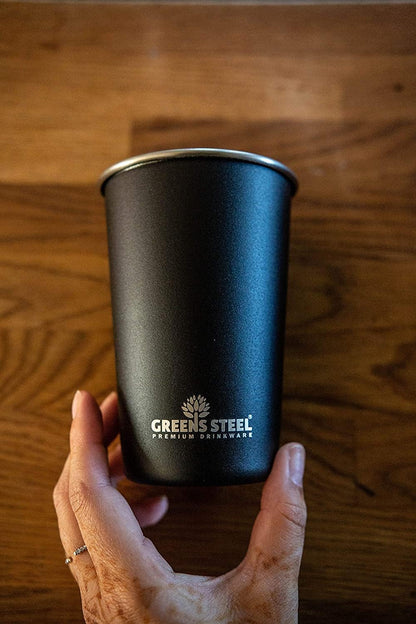 Stainless Steel Cups 10oz Tumbler (4 Pack) - Premium Metal Drinking Glasses | Stackable Durable Cup (10 oz)