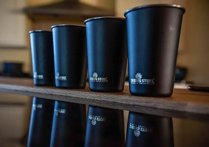 Stainless Steel Cups 10oz Tumbler (4 Pack) - Premium Metal Drinking Glasses | Stackable Durable Cup (10 oz)